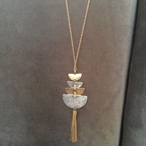 Hammered Metal Bohemian Necklace